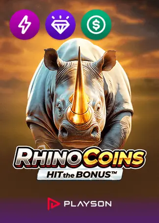 Rhino Coins Hit the Bonus pokie by Playson at Cashman